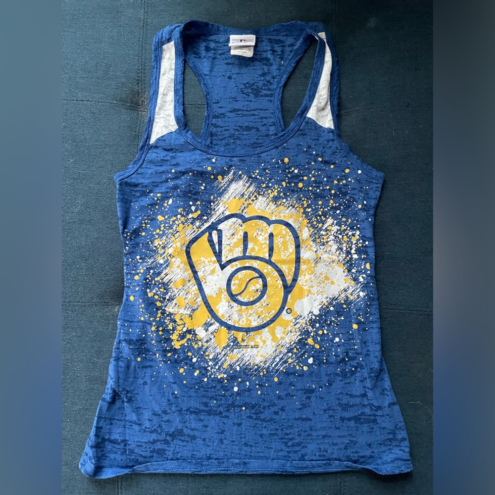 Milwaukee brewer lightweight razorback tank top